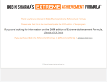 Tablet Screenshot of extremeachievementformula.com
